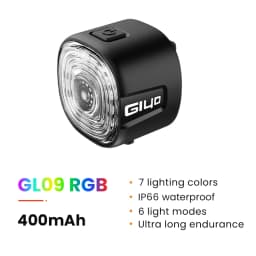 GIYO Bicycle Smart Taillight Rechargeable 6 Modes Waterproof LED GL09S Smart Brake Sensing Rear Light Cycling Seatpost Taillight