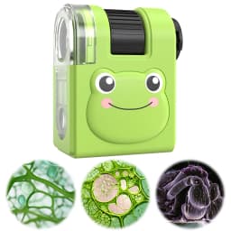 80x Mini Microscope with LED Flashlight Portable Microscope Pocket Microscope Christmas Birthday Gifts for Girls&Boys