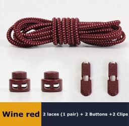 New1 Pair No Tie Shoelaces 1 Second Fast Round Plastic Lock Elastic Shoelace Suitable for All Sports Shoes Accessories Lazy Lace