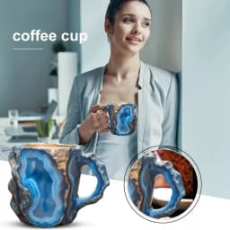 1PC Multi-Colored Mineral Crystal Coffee Mug,Natural Mineral Crystal Mug, Colorful Crystal Christmas Mugs,Christmas Gift New