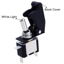 Auto Car Boat Truck Illuminated Led Toggle Switch With Safety Aircraft Flip Up Cover Guard Red Blue Green Yellow White 12V20A