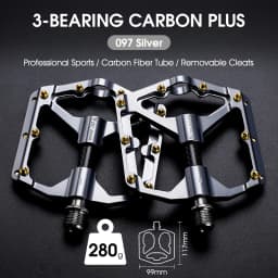 WEST BIKING Bicycle Pedal Three Bearing MTB Road Bicycle Pedal Aluminum Alloy Anti Slip Universal Bicycle Accessories