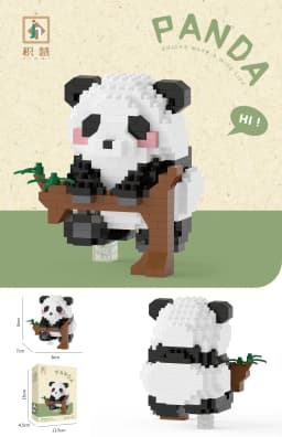 NEW 18 Styles Panda Micro Blocks Building Set Cute Panda Animal Models Kit DIY Assembly Bricks Kids Birthday Christmas Gift