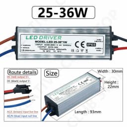 Waterproof IP65 LED Driver 25-36W 18-25W 12-25W 8-12W 4-7W 1-3W Power Supply 250mA 300mA Constant Current Voltage For Light Bulb