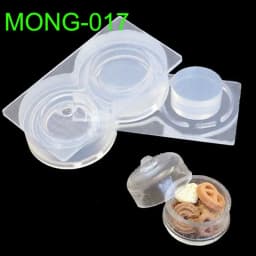 3D Real Mini Glass Bottle Drink Pan Pot Storage Box Silicone Mold Epoxy Resin Pendant Casting Mold DIY Jewelry Making Tools