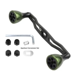 EKfan 130MM Carbon Fiber Fishing Handle Alloy Knobs 7X4MM/8X5MM Holes For Dawa/Shmano Baitccast Water-drop Reel DIY