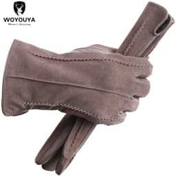 Colored Suede women's leather gloves,warm winter gloves,High-end leather gloves women,winter sheepskin women's gloves-2007