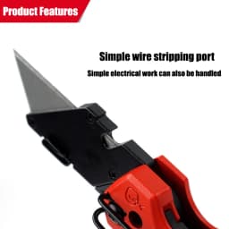 Milwaukee FASTBACK Series, 6-in-1 Folding Multifunctional Knife, Blade Angle Less Than 60°, Folding Blade Storage, Art Knife