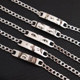Customized Engraved Eye's Photo Bracelet Personalized Laser Engraved Eye Picture On Stainless Steel Chain Jewelry Couples Gifts