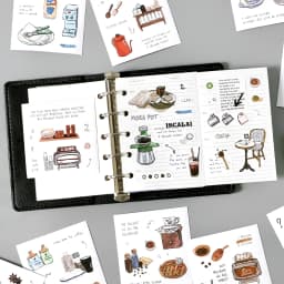 50sheets/book Retro Ins Soft Time Die Cutting Mini Sticker Notebook Journal Photocard Sticker DIY Material Aesthetic Stationery