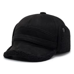 FS Vintage Black Brown Winter Baseball Cap For Men Thick Plush Bomber Hats Outdoor Windproof Women Earflap Hat Bone Masculino