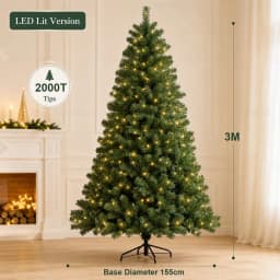 Large Artificial Christmas Tree PVC Encrypted with LED Lights Christmas Tree 120m To 300cm Family Christmas New Yea Party Decor