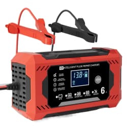 Car Battery Charger 6A 12V Car and Motorcycle Battery Charging Device Lead-acid Battery Smart Repair LCD Display auto tools