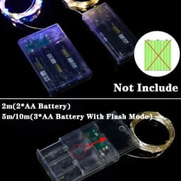 Battery Box 10/5/2/1M LED Silver Wire String Lights Fairy Garland Light for Christmas Wedding Party Home Holiday Room Decoration