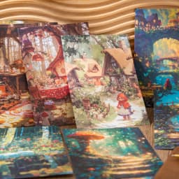 10 Sheets/Bag Dreamy Fairy Tale Theme Background Stickers, Fit for DIY, Scrapbook, Phone Case, Notebook & More Decorations