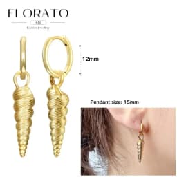 925 Sterling Silver ear needles Animal Butterfly/Elephant/Shell Pendant Hoop Earrings For Women Fashion Jewelry Accessories