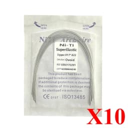 10pack AG Dental Arch Wires Orthodontic Super Elastic NITI Round Rectangle Archwire Lower/Upper 012/014/016/018/020/16x16/16x22