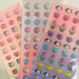 SKYSONIC New Arrival 3PCS Full Set Series Decor sticker Scrapbook Laser Kpop Stickers For Journal Stationery Sticker Suppliers