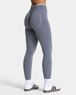Women Solid Color Seamless Leggings White Edge Waist Tight High Waist Hip Lifting Yoga pants 2026New