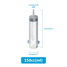 Large Capacity 50 100 150 200 250 350 550ml Syringe Plastic Pump Reusable Nutrient Measuring Syringe With 100cm Hose