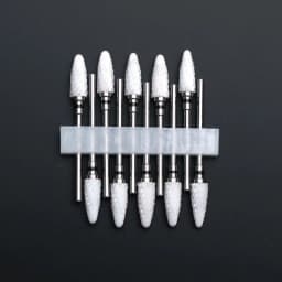 10pcs Ceramic Nail Drill Bits Set Milling Cutter for Electric Manicure Bit Flame Corn Files Pedicure Machine Polish Accesoires