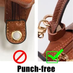 Alloy reinforcement Genuine Leather Strap Replacement Conversion Handbag Belts Punch-free Transformation for Longchamp