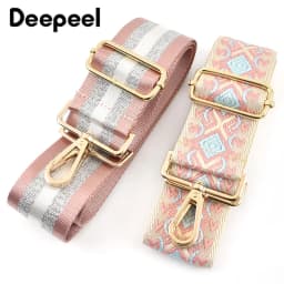 1P Deepeel 5cm Wide Handbag Straps Embroidered Bag Strap Shoulder Band Crossbody Webbing Adjustable DIY Sewing Accessories