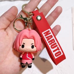 Cartoon PVC Naruto Anime Peripheral Keychain Naruto Silicone Figure Car Key Chain Christmas, Halloween Gift