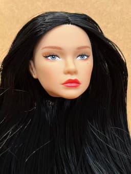 1/6 Coffee Beige Superwhite Skin Doll Heads Candy Color Hair Heads Collective Female Doll Figure Toys