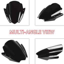 Universal Motorcycle Windshield Fit For 22 - 25mm Handlebar Street Bikes Bracket Heightened Modified Thickened Front WindScreen