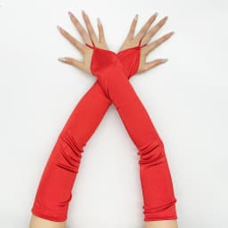 Women Satin Hook Finger Long Fingerless Gloves Bride's Wedding Dress Performance Party Retro Style Opera Etiquette Accessories
