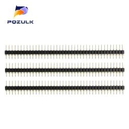 10PCS 40P Male Header 1X40 Pin 2.54 Round Female Pin Header Connector 1*40 Hole Single Inline Row Needle Seat Hole Row