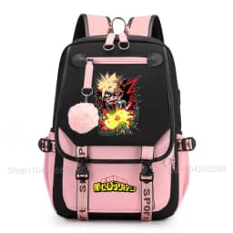 My Hero Academia Anime Print Student Backpack Lightweight Casual Daypack for Girls School Travel