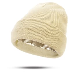 Women's Hats for Autumn&Winter-Comfortable Stylish Versatile Warm-Keeping Hairstyle-Protecting Knitted Satin Woolen Hats