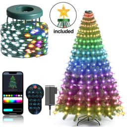 400LEDs Smart Christmas Tree Lights Fairy LED Lights with Star Topper DIY Color Changing App Remote for Christmas Tree Decor