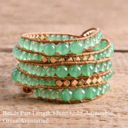 Unique Mix Strands Leather Bracelet Multicolor Natural Stone Woven Wrap Bracelets Bohemian Bracelet Drops Hipping
