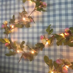 2m 4m 8m LED Rose Fairy Lights Solar Rose String Lights Outdoor Garland For Garden Party Porch Courtyard Terrace Decoration