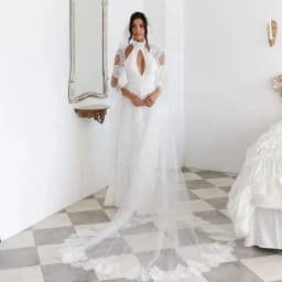 Elegant Cathedral Length Mantilla Wedding Veil Soft Lace Edge Single Tier Long Bridal Veil with Comb Wedding Accessories VP86