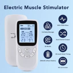 Rechargable EMS Tens Muscle Stimulator 36 Modes 20 Intensities Levels Full Body Massager ack Waist Knee Muscle Relaxation Device