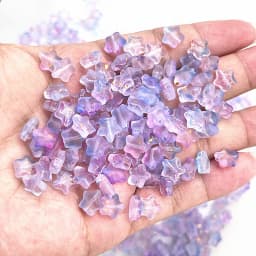 New 30pcs 8mm Five-pointed Star Matte Glass Beads Loose Spacer Beads for Jewelry Making DIY Handmade Bracelets Earrings