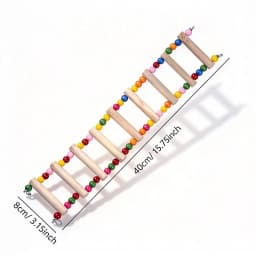 Parrot Wood Ladder Climb Cableway Bird Bites Harness Rope Accessory for Parakeet Budgie Hamster Cage Toys Home Use
