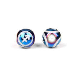 12 Zodiac Beads Charms Matte Black Onyx Constellation Beads Cylinder Pendant For DIY Making Jewelry Findings Bracelets Neckalces
