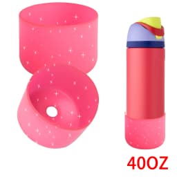 For Owala New Coaster 24oz 32oz 40oz Deep Rose Anti-Slip Protective Sleeve Bottom Bumper Protective Bottom Bumper Protector
