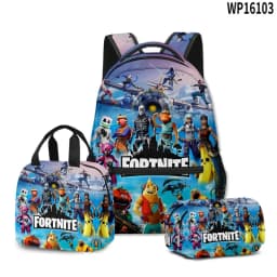 3pcs Fortnite Game Backpack Anime Schoolbag Student Shcool Bags Supplies Cosplay Pencil Bag Kawaii Lunch Bag Birthday Gift