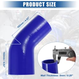 UXCELL 45 Degree 51mm-63mm 70mm-76mm ID 4Ply Car Elbow Reducer Silicone Hose Coupler Intercooler Tube Intake Piping