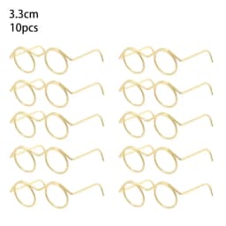5PCS Retro Metal Round Doll Glasses Frame Lensless Miniature Eyewear Great Collection Cool Eyeglasses For Blythe Doll Accessorie