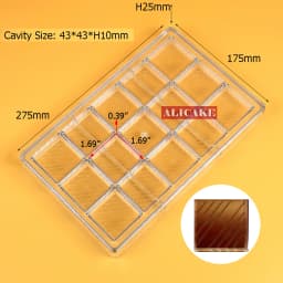 3D Polycarbonate Chocolate Molds Sphere Diamond Chocolate Bonbons Candy Bar Professional Confectionery Baking Pastry Tools