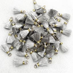 100/50Pcs 20mm Mini Metal Hanging Ring Tassel Trim Pendant DIY Craft Jewelry Handmade Earrings Decor Materials Fringe Trim