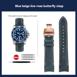 20 22mm Curved End Retro Matte Strap for Rolex Black Green Water Ghost Yacht Omega Seamaster 300 600 AT150 Leather Watch Band