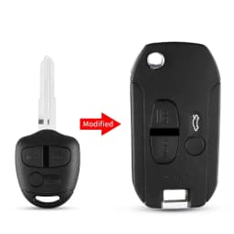 KEYYOU Modified Folding Car Key For Mitsubishi New ASX GRANDIS Outlander LANCER-EX MIT11/MIT8 Blade 2/3 Button